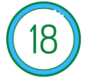 green 18 in a blue circle